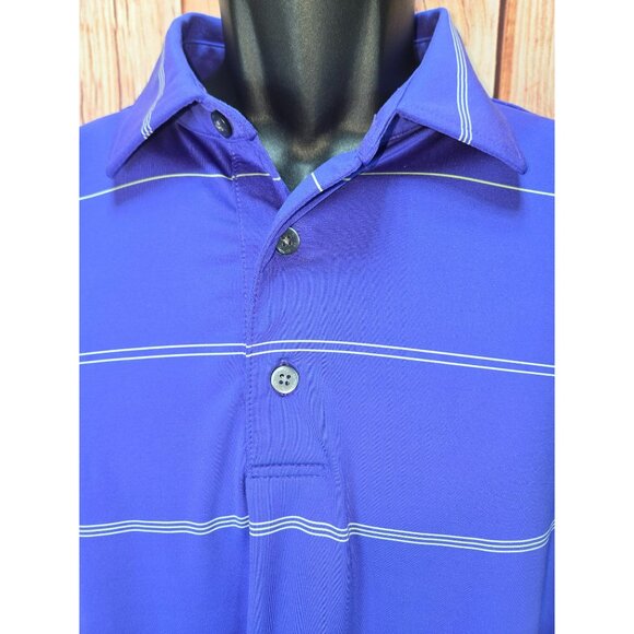 FOOTJOY FJ Men's Purple Striped Polo Golf Shirt Large - Picture 3 of 8